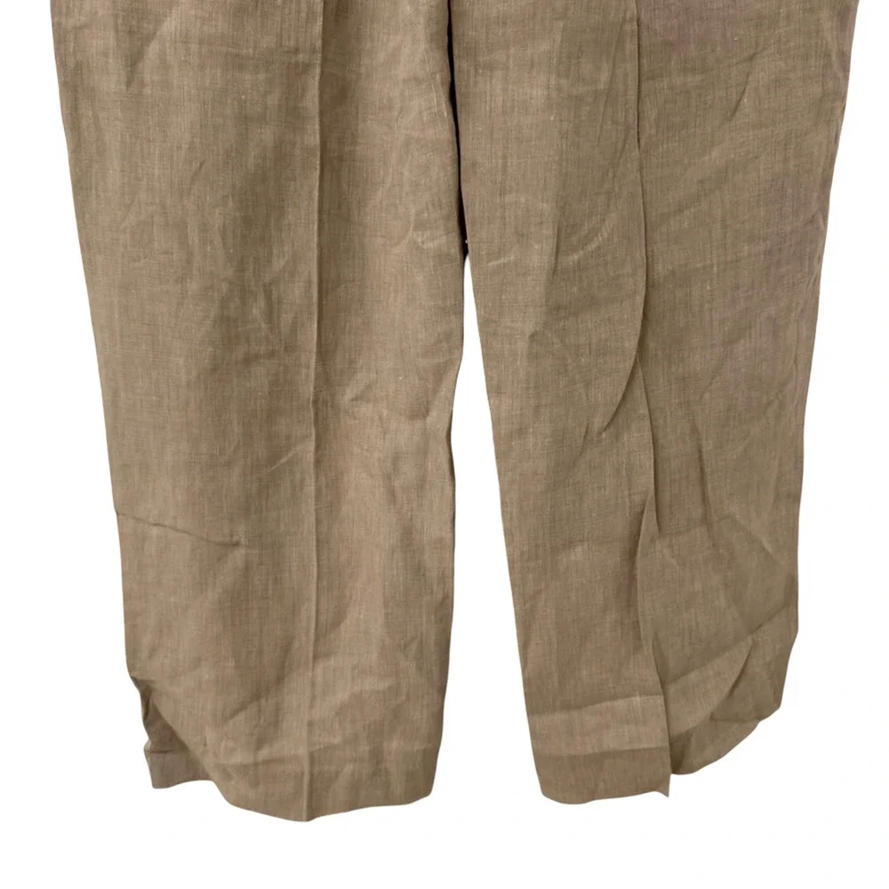 Inserch 100% Linen Mens Taupe Beige Pleated Dress Resort Pants NWT sz 38 x 35